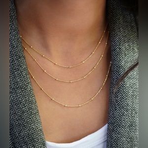 Three layer crystal necklace